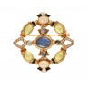 "Francesca e Nunziata", Sofia Loren. Brooch handmade in Italy by Percossi Papi with natural stones.