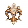 Lily iconic brooch handmade in Italy by Percossi Papi with natural stones