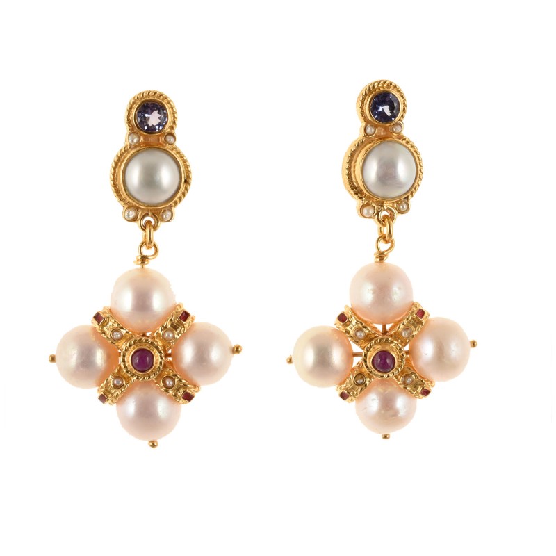 Renaissance pearls earrings