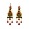 Miniature earrings, handmade in Italy by Percossi Papi with natural stones