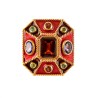 Renaissance ring, handmade in Italy by Percossi Papi with natural stones