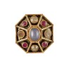 Renaissance ring, handmade in Italy by Percossi Papi with natural stones